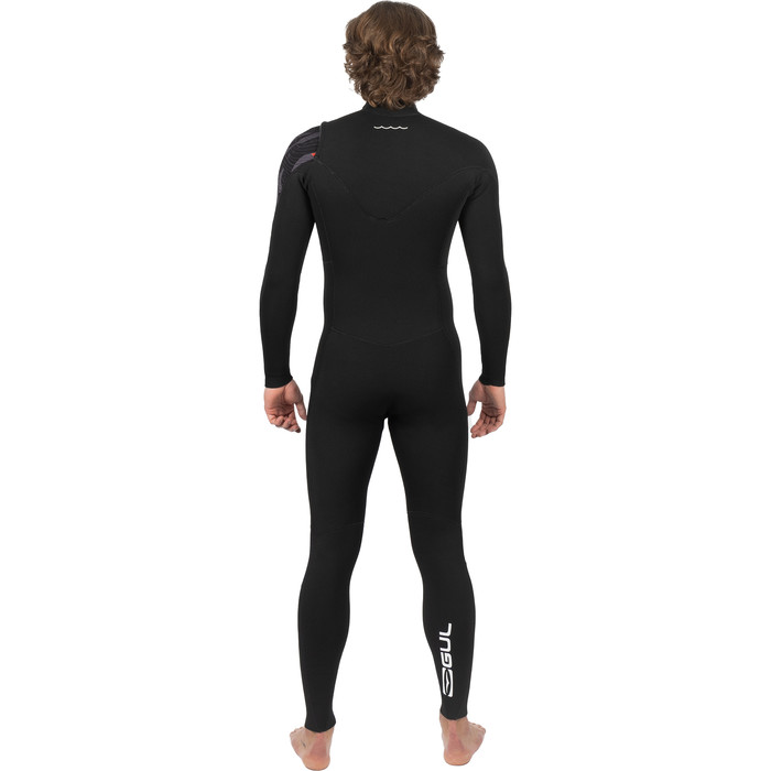 2024 Gul Mens Response Echo 3/2mm Chest Zip Wetsuit RE1327-C1 - Black / Contour Camo